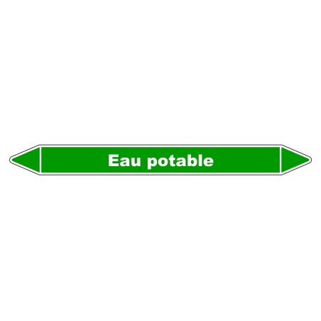 Marqueur de Tuyauterie - Eau Potable - NFX 08-105 - Vinyle Laminé