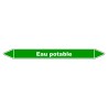 Marqueur de Tuyauterie - Eau Potable - NFX 08-105 - Vinyle Laminé