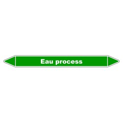Marqueur de Tuyauterie - Eau Process - NFX 08-105 - Vinyle Laminé
