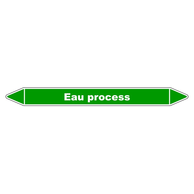 Marqueur de Tuyauterie - Eau Process - NFX 08-105 - Vinyle Laminé