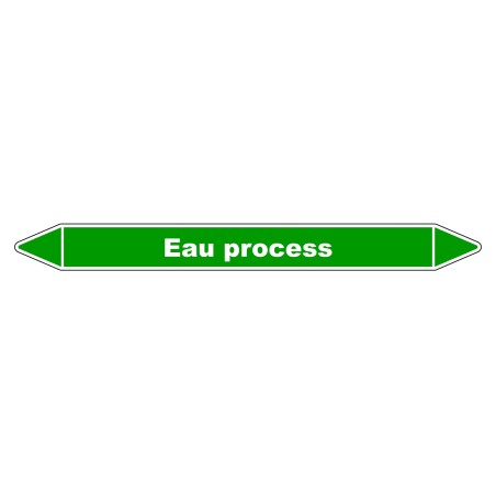 Marqueur de Tuyauterie - Eau Process - NFX 08-105 - Vinyle Laminé