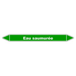 Marqueur de Tuyauterie - Eau Saumurée - NFX 08-105 - Vinyle Laminé