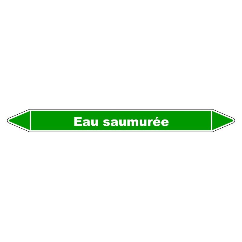 Marqueur de Tuyauterie - Eau Saumurée - NFX 08-105 - Vinyle Laminé