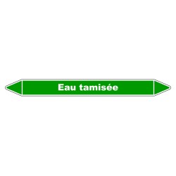 Marqueur de Tuyauterie Eau tamisée 150 x 12 mm Vinyle Laminé