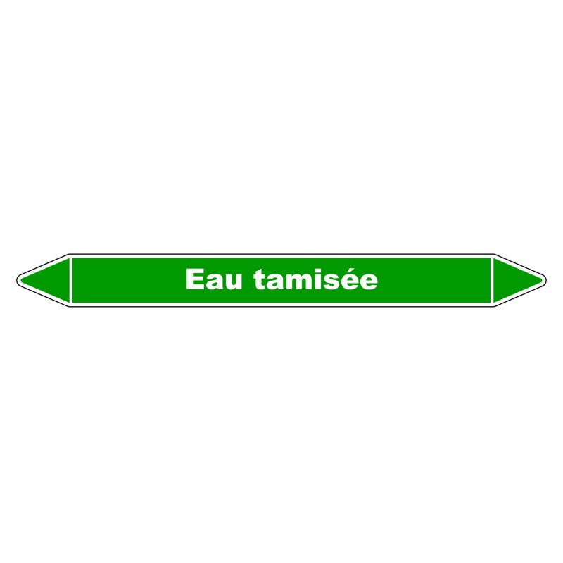 Marqueur de Tuyauterie Eau tamisée 150 x 12 mm Vinyle Laminé