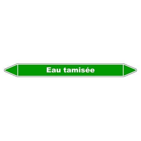 Marqueur de Tuyauterie Eau tamisée 150 x 12 mm Vinyle Laminé