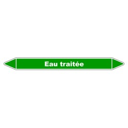 Marqueur de Tuyauterie - Eau Traitée - NFX 08-105 - Vinyle Laminé