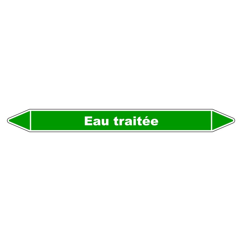 Marqueur de Tuyauterie - Eau Traitée - NFX 08-105 - Vinyle Laminé
