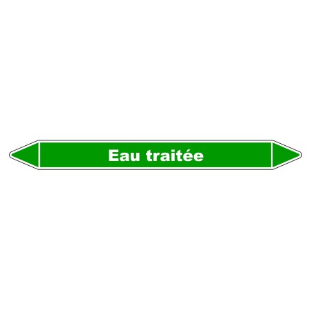 Marqueur de Tuyauterie - Eau Traitée - NFX 08-105 - Vinyle Laminé