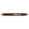 Marqueur de Tuyauterie Effluents 150 x 12 mm Vinyle Laminé