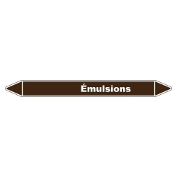 Marqueur de Tuyauterie Emulsions 150 x 12 mm Vinyle Laminé