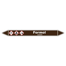 Marqueur de Tuyauterie Formol 150 x 12 mm Vinyle Laminé
