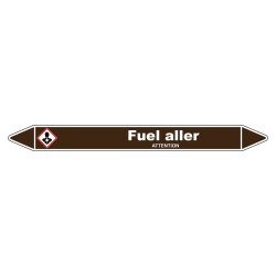 Marqueur de Tuyauterie Fuel aller 150 x 12 mm Vinyle Laminé