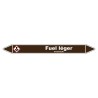 Marqueur de Tuyauterie Fuel léger 150 x 12 mm Vinyle Laminé