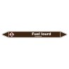 Marqueur de Tuyauterie Fuel lourd 150 x 12 mm Vinyle Laminé