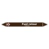 Marqueur de tuyauterie vinyle laminé pour identifiant clair de conduite fuel retour.