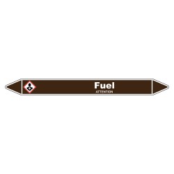 Marqueur de Tuyauterie Fuel 150 x 12 mm Vinyle Laminé