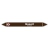 Marqueur de Tuyauterie Gasoil 150 x 12 mm Vinyle Laminé