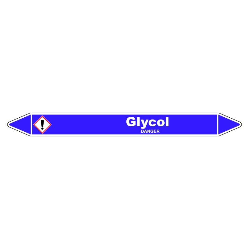 Marqueur de Tuyauterie - Glycol - NFX 08-105 - Vinyle Laminé
