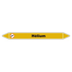 Marqueur de Tuyauterie "Hélium" en Vinyle Laminé