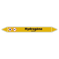Marqueur de Tuyauterie "Hydrogène" en Vinyle Laminé