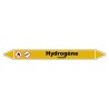 Marqueur de Tuyauterie "Hydrogène" en Vinyle Laminé