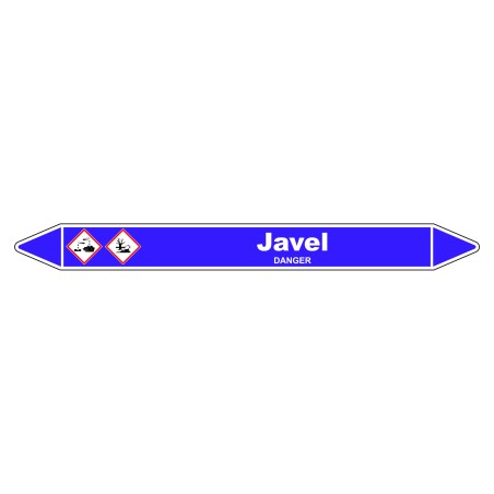 Marqueur de Tuyauterie - Javel - NFX 08-105 - Vinyle Laminé