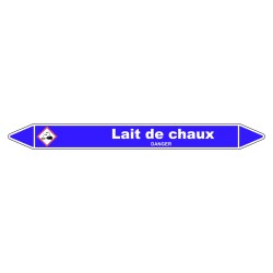 Marqueur de Tuyauterie - Lait de Chaux - NFX 08-105 - Vinyle Laminé