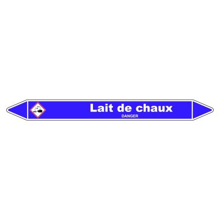 Marqueur de Tuyauterie - Lait de Chaux - NFX 08-105 - Vinyle Laminé