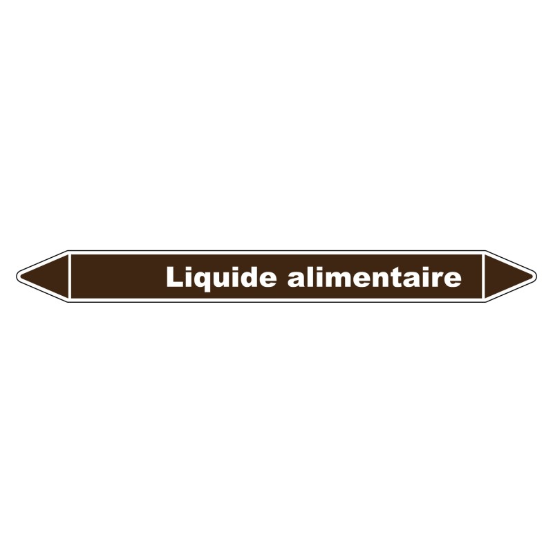 Marqueur de Tuyauterie Liquide alimentaire 150 x 12 mm Vinyle Laminé