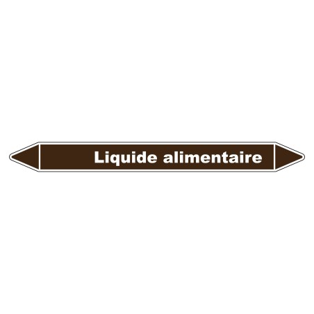 Marqueur de Tuyauterie Liquide alimentaire 150 x 12 mm Vinyle Laminé