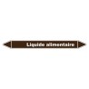 Marqueur de Tuyauterie Liquide alimentaire 150 x 12 mm Vinyle Laminé