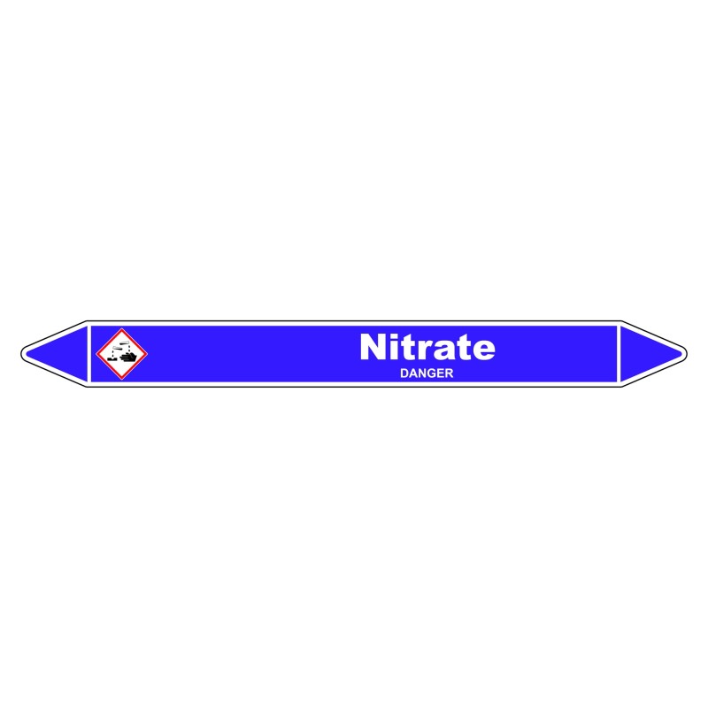 Marqueur de Tuyauterie - Nitrate - NFX 08-105 - Vinyle Laminé