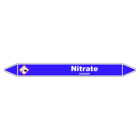 Marqueur de Tuyauterie - Nitrate - NFX 08-105 - Vinyle Laminé