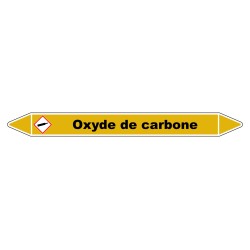 Marqueur de Tuyauterie "Oxyde de carbone" en Vinyle Laminé