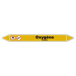 Marqueur de Tuyauterie "Oxygène" en Vinyle Laminé
