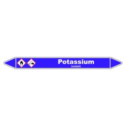 Marqueur de Tuyauterie - Potassium - NFX 08-105 - Vinyle Laminé