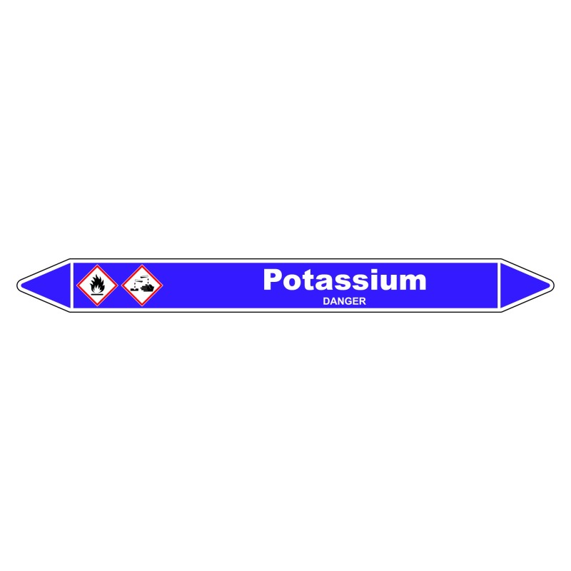 Marqueur de Tuyauterie - Potassium - NFX 08-105 - Vinyle Laminé