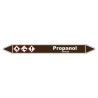 Marqueur de Tuyauterie Propanol 150 x 12 mm Vinyle Laminé