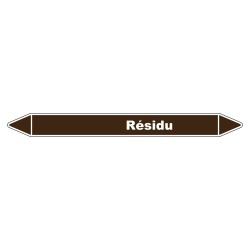 Marqueur résistant en vinyle laminé, idéal pour identifier rapidement les tuyauteries de résidus.