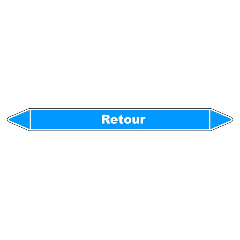 Marqueur de Tuyauterie - Retour Air - NFX 08-105 - Vinyle Laminé