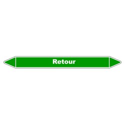 Marqueur de Tuyauterie - Retour - NFX 08-105 - Vinyle Laminé