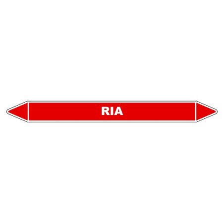 Marqueur de Tuyauterie - RIA - NFX 08-105 - Vinyle Laminé