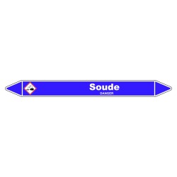 Marqueur de Tuyauterie - Soude - NFX 08-105 - Vinyle Laminé