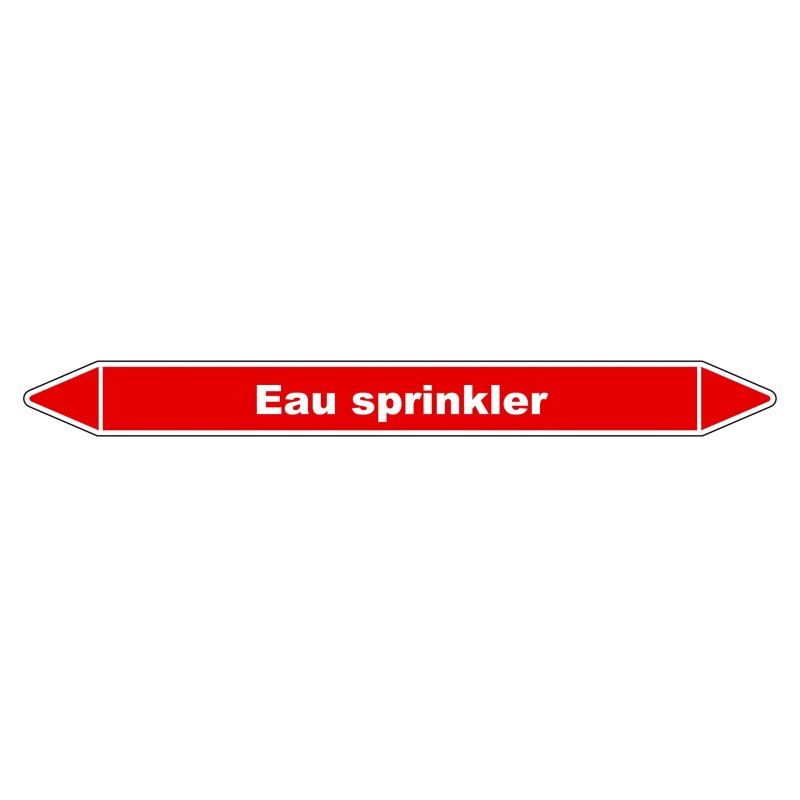 Marqueur de Tuyauterie - Sprinkler - NFX 08-105 - Vinyle Laminé