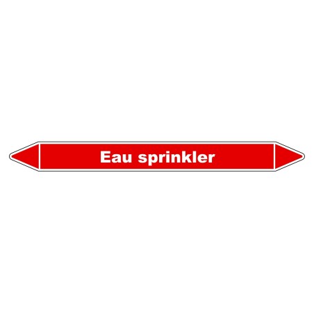 Marqueur de Tuyauterie - Sprinkler - NFX 08-105 - Vinyle Laminé