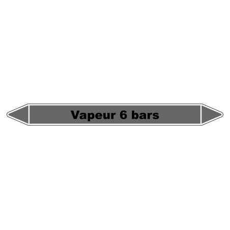 Marqueur de Tuyauterie - Vapeur 6 bars - NFX 08-105 - Vinyle Laminé