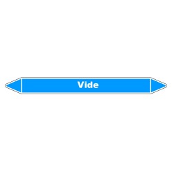 Marqueur de Tuyauterie "Vide" en Vinyle Laminé