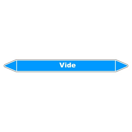 Marqueur de Tuyauterie "Vide" en Vinyle Laminé