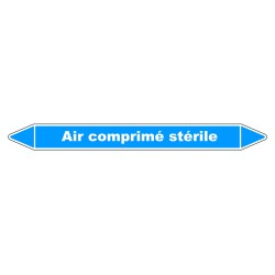Marqueur de Tuyauterie - Air Comprimé Stérile - NFX 08-105 - Vinyle Laminé